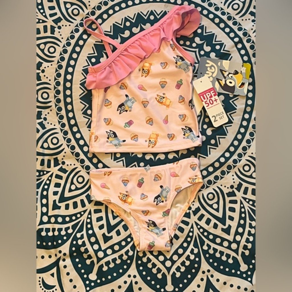 Nwt Bluey 12 Months Swimsuit Ice Cream Bingo Bikini
